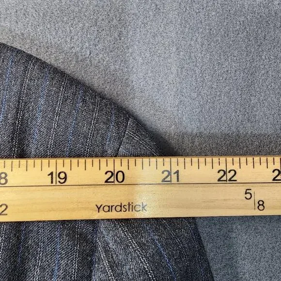 Christian Dior Monsieur Mens Sport Coat 42 R Grey Striped Wool Classic Vintage
